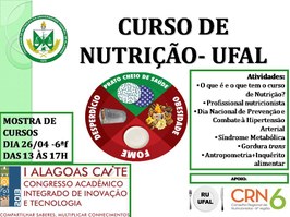 CONVITE MOSTRA DE CURSOS - NUTRIÇÃO NO CAIITE