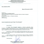 Ministério Público do Estado de Alagoas agradece a participação da FANUT no projeto "Fale, Educação!".