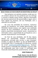 MONITORIA 2021 - BOAS VINDAS