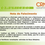 Nota de Falecimento - CRN-6