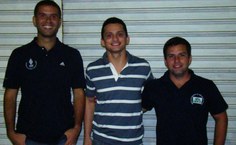 Adriano Lima, João Paulo e Leandro Felippe, membros do Grupo de Pesquisa sobre Ciências do Esporte