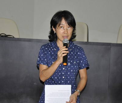 Professora Leiko Asakura, coordenadora de extensão da Fanut e do Projeto Horta no Lar São Francisco de Assis